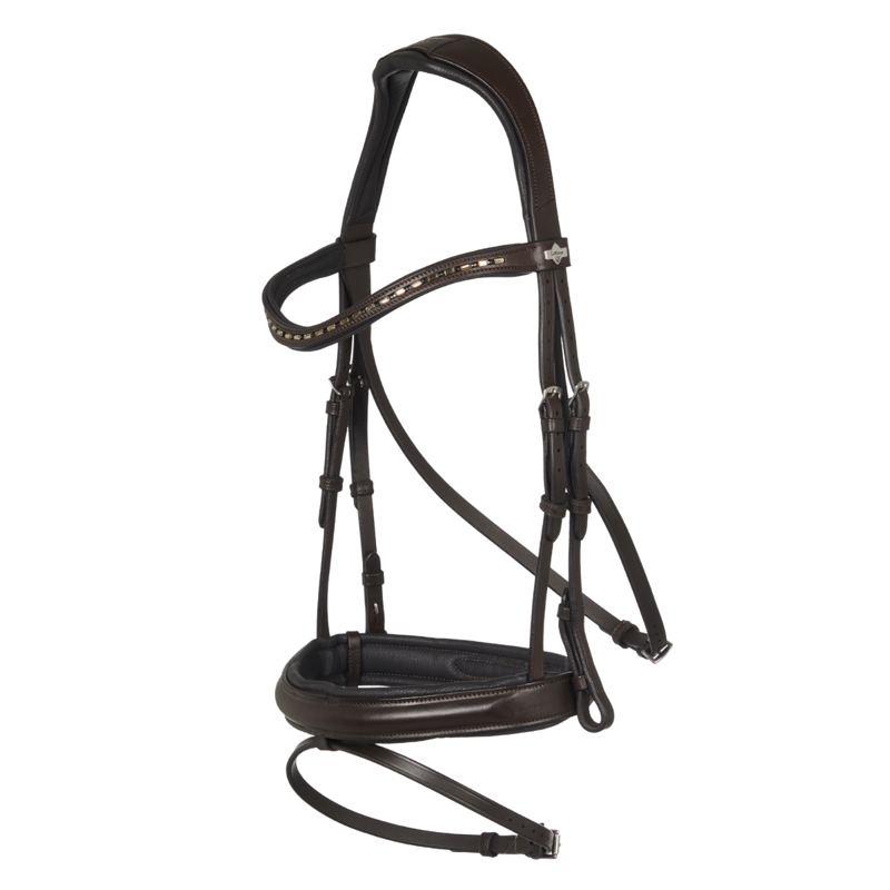 LeMieux Arika Anatomic Dressage Bridle - Brown/Silver