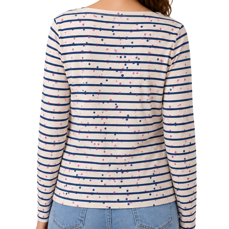 Crew Clothing Ladies Fun Stripe Breton Top - Spot-1