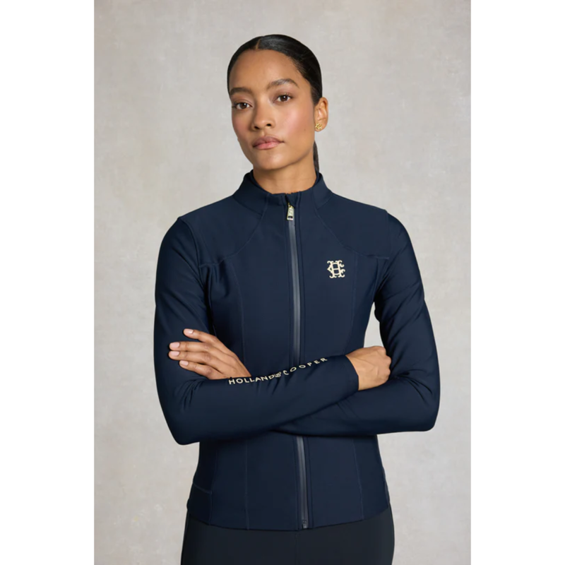 Holland Cooper Chiltern Zip Training Top - Ink Navy-1
