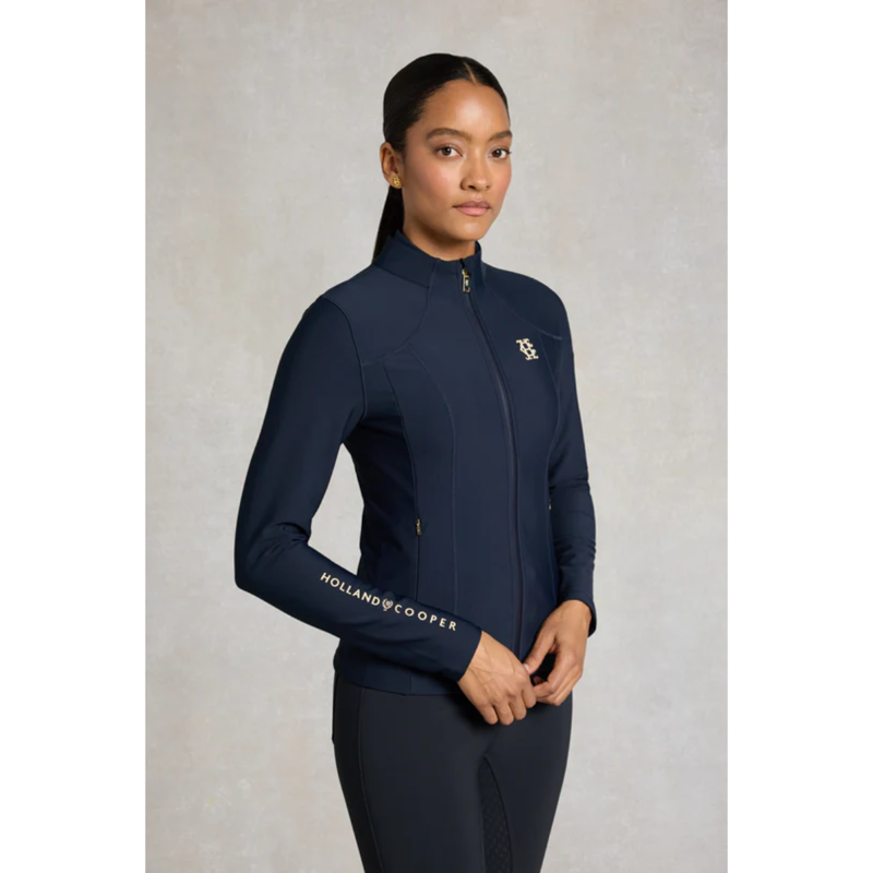 Holland Cooper Chiltern Zip Training Top - Ink Navy