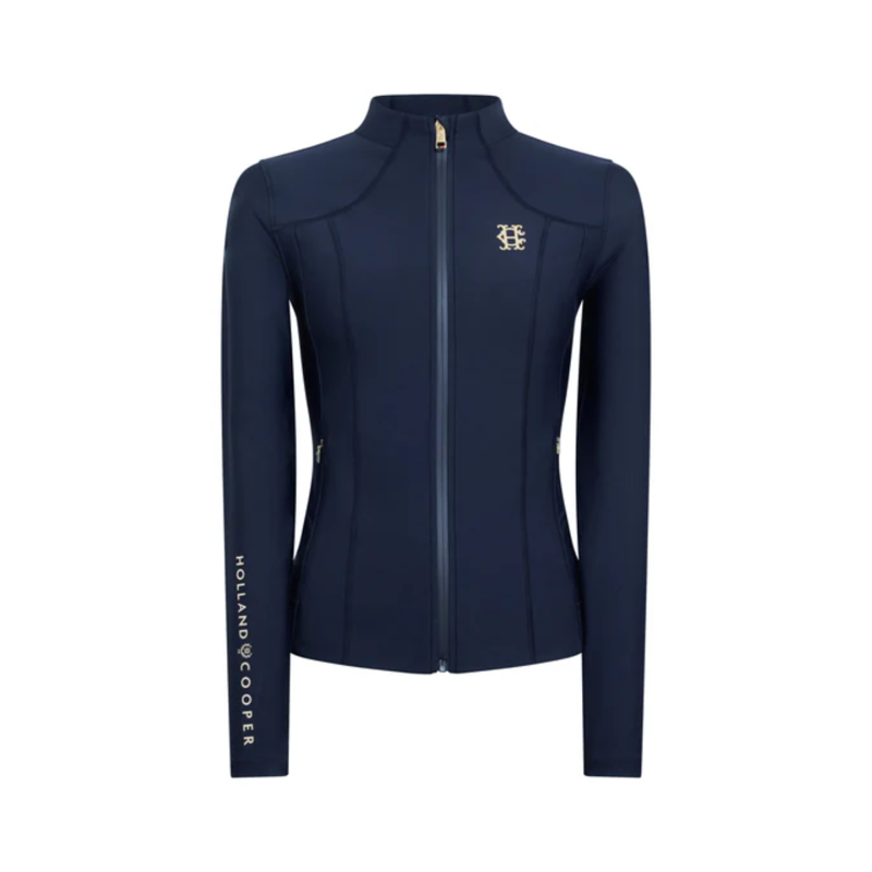 Holland Cooper Chiltern Zip Training Top - Ink Navy-4