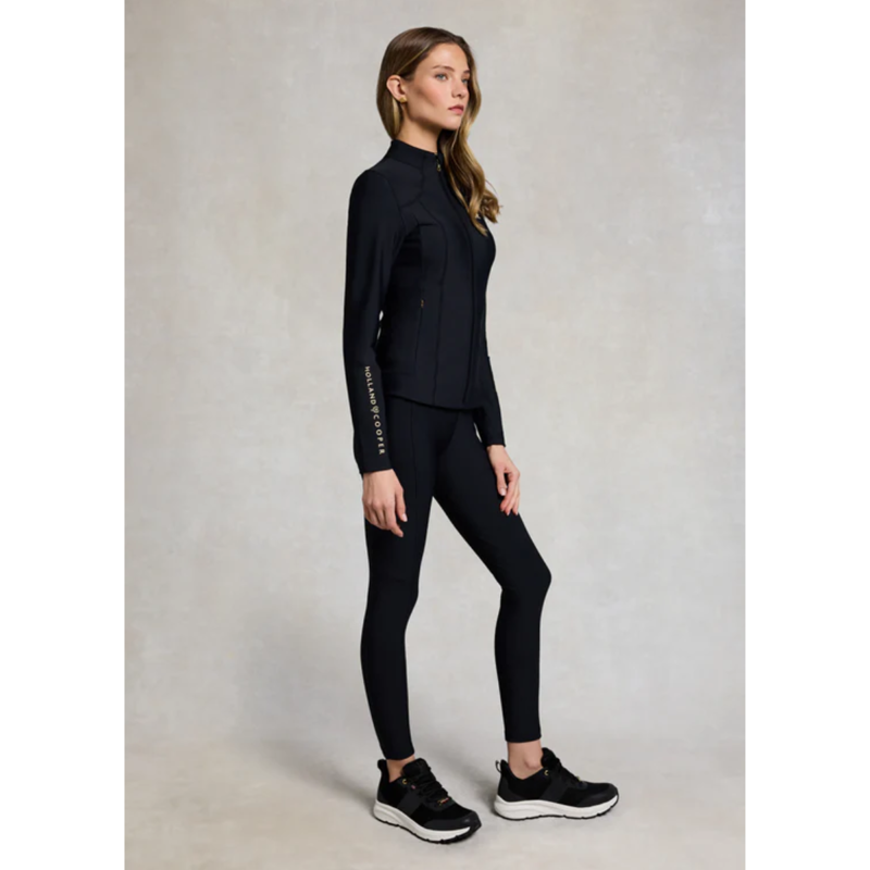 Holland Cooper Chiltern Zip Training Top - Black-3