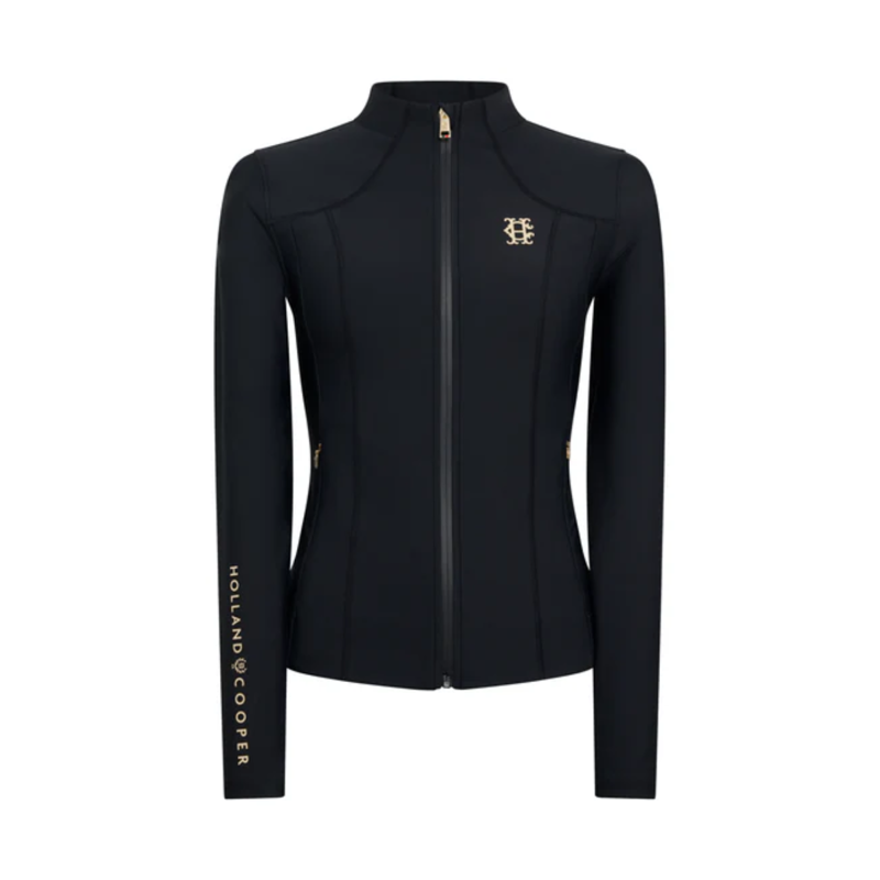 Holland Cooper Chiltern Zip Training Top - Black-6