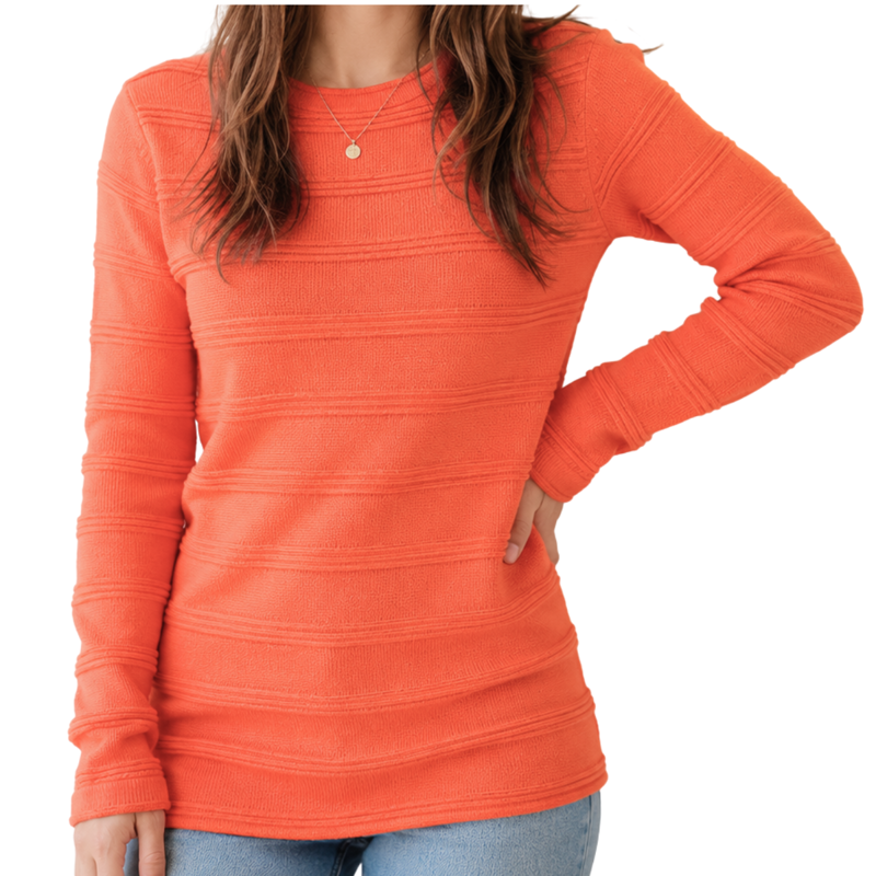 Crew Clothing Ladies Salcombe Jumper Coral Rose