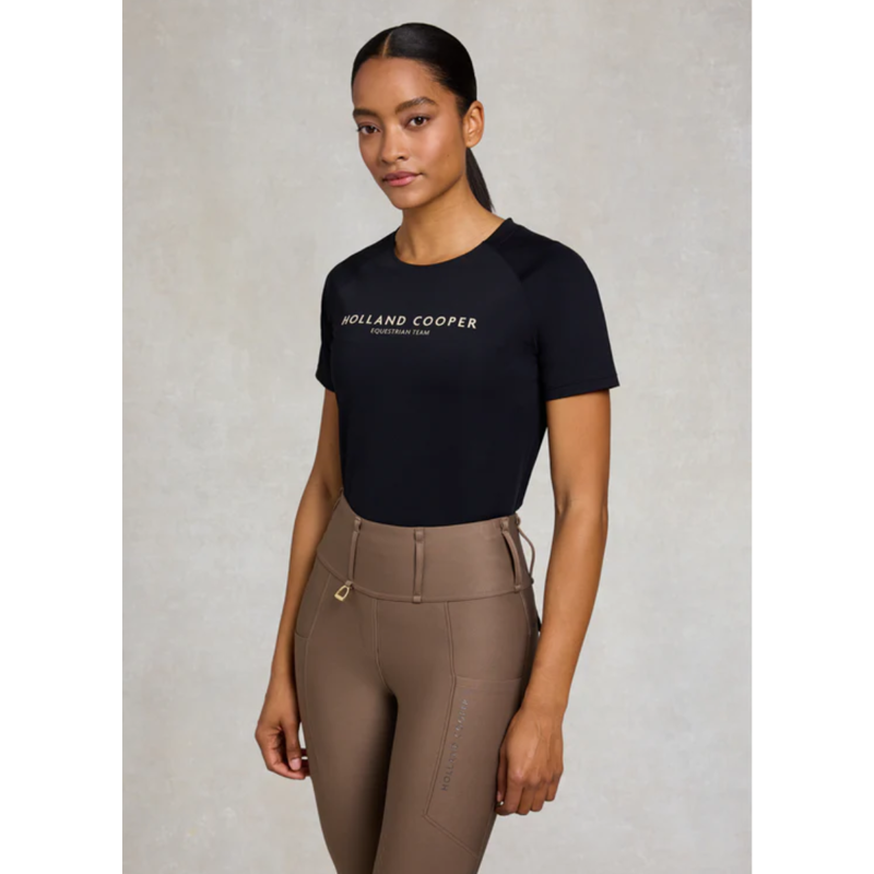 Holland Cooper Chiltern Crew Neck Tee - Black-1