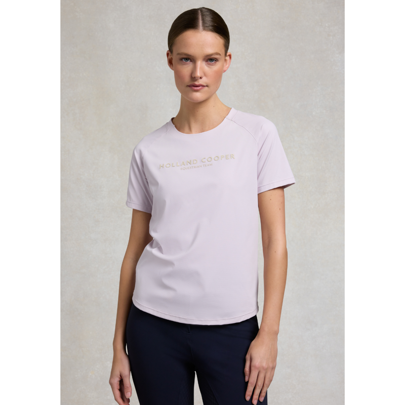 Holland Cooper Chiltern Crew Neck Tee - Dawn Pink