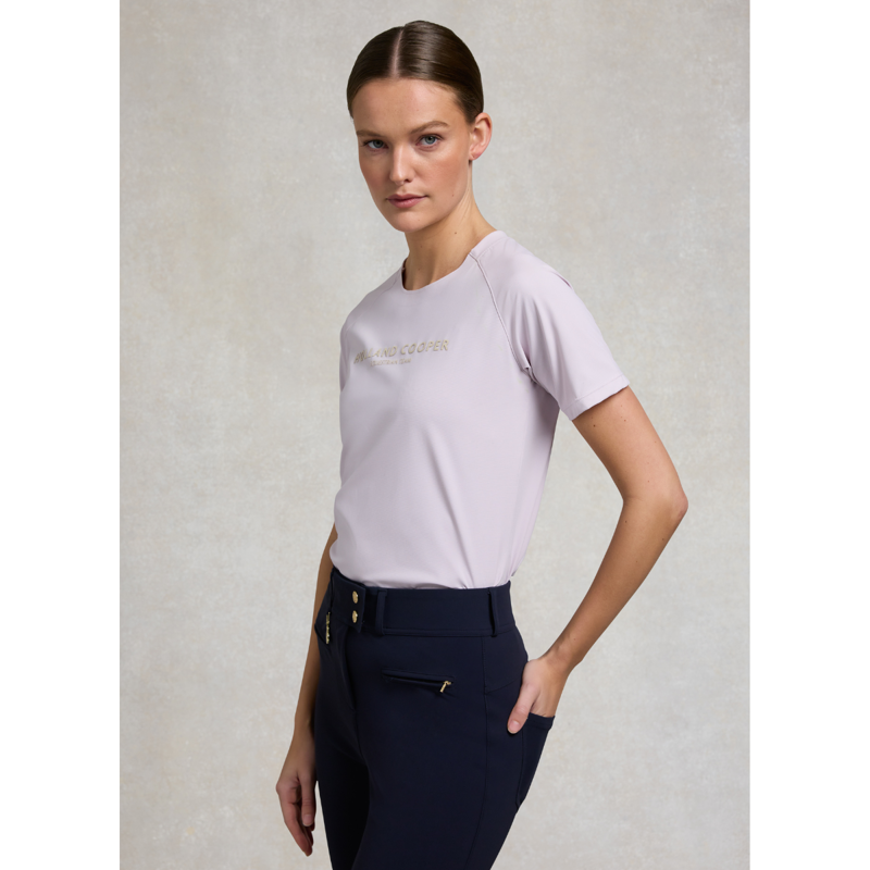 Holland Cooper Chiltern Crew Neck Tee - Dawn Pink-2