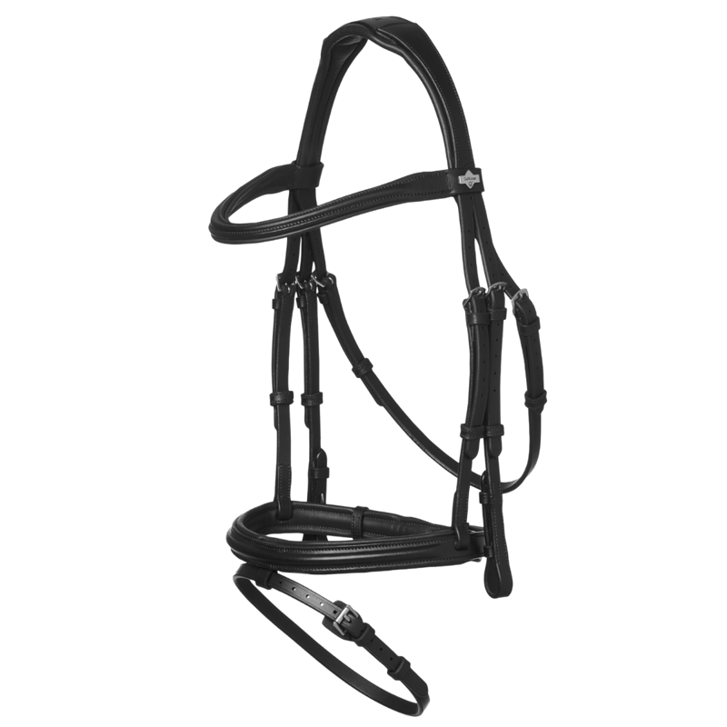 LeMieux Arika Anatomic Flash Bridle - Black/Silver