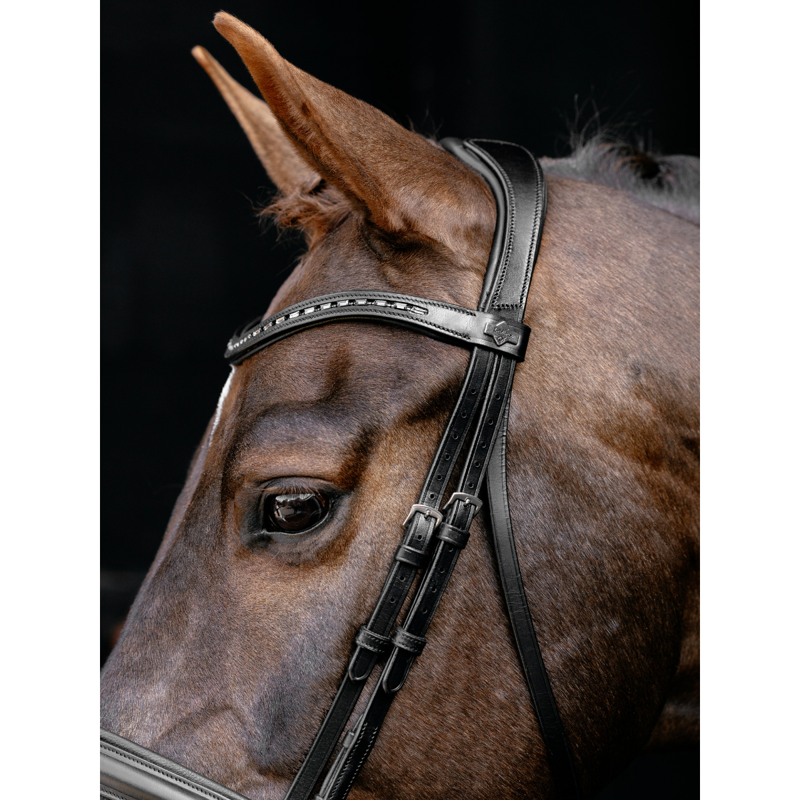 LeMieux Arika Anatomic Dressage Bridle - Black/Silver-2