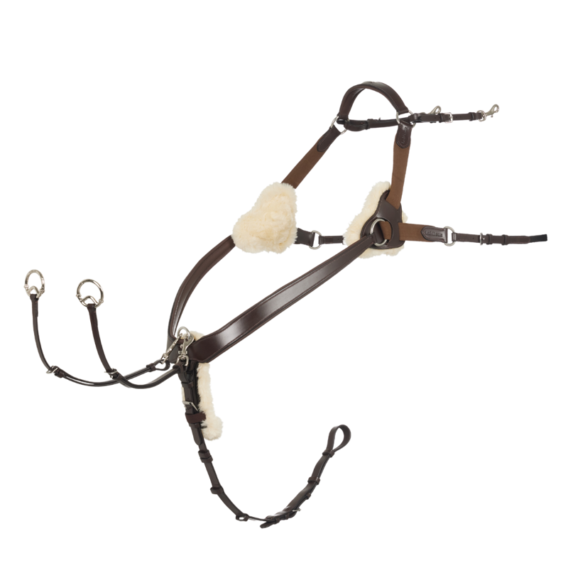 LeMieux Kudos 5 Point Bridge Breastplate - Havana