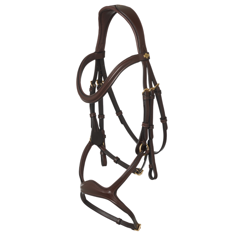 LeMieux Kudos Sport Bridle - Havana/Brass