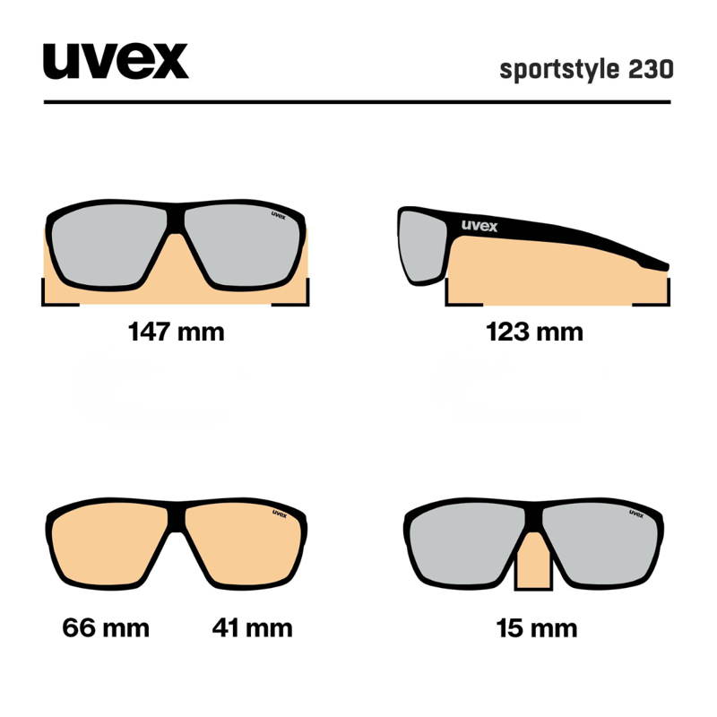Uvex Sportstyle 230 Sunglasses - Black Matt/Smoke-5