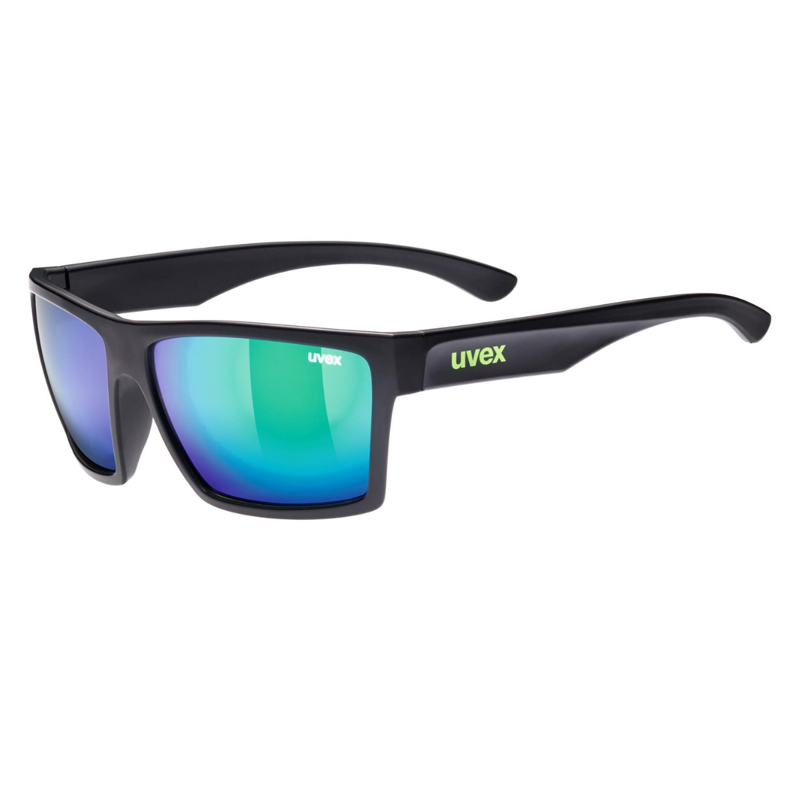 Uvex LGL 29 Sunglasses - Black Matt/Green