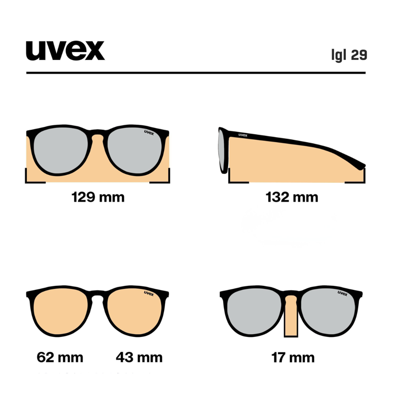 Uvex LGL 29 Sunglasses - Black Matt/Green-5