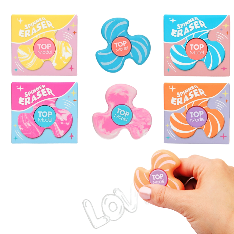 TOPModel Fidget Spinner Eraser - Assorted