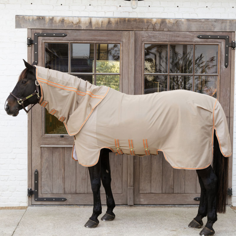 Kentucky Mesh Comfort Fly Rug - Beige/Orange