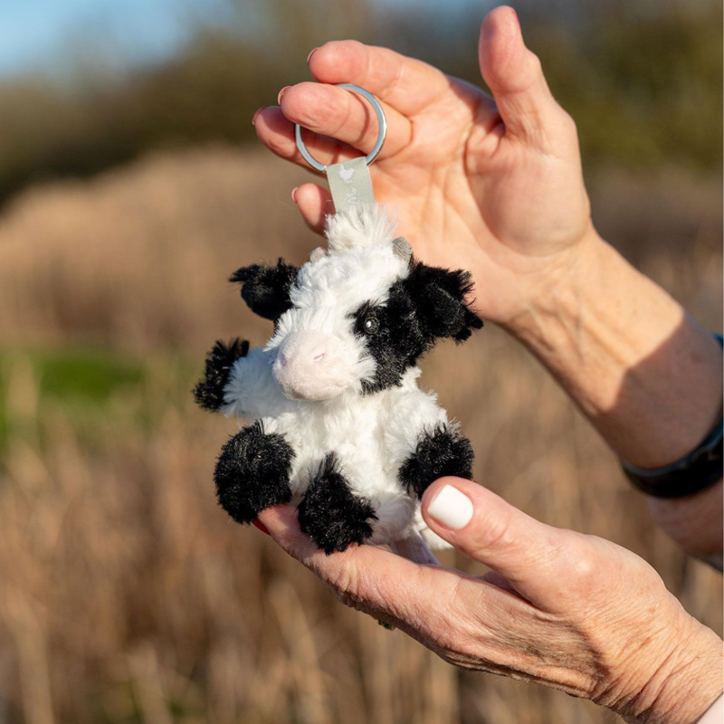 Wrendale Designs 'Mathilda' Holstein Cow Plush Keyring -1
