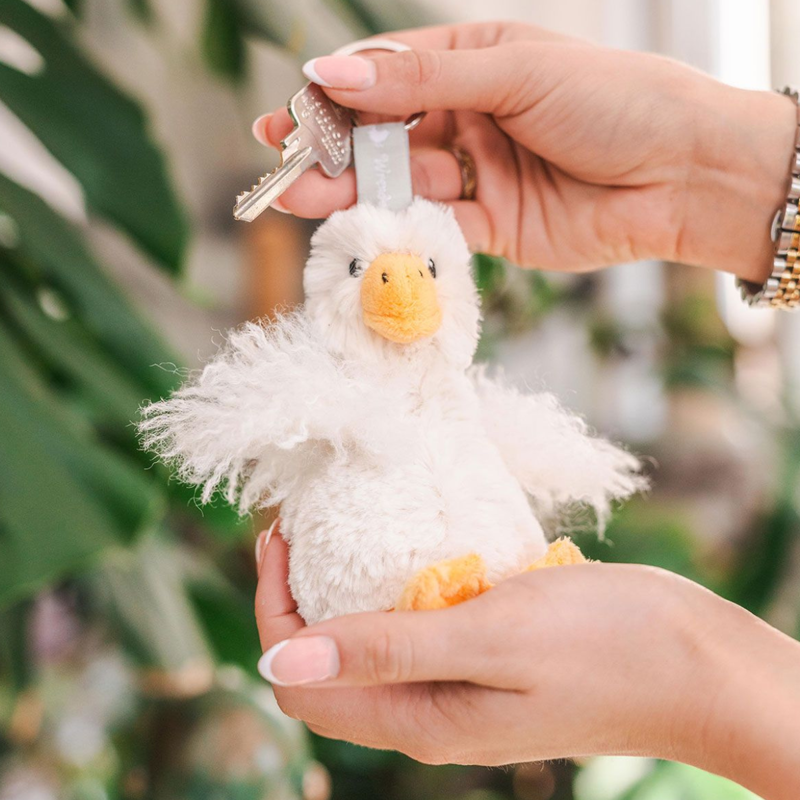 Wrendale Designs 'Pearl' Goose Plush Keyring -1