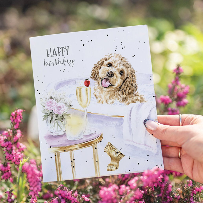 Wrendale Designs Pampered Pup Dog Birthday Card-1