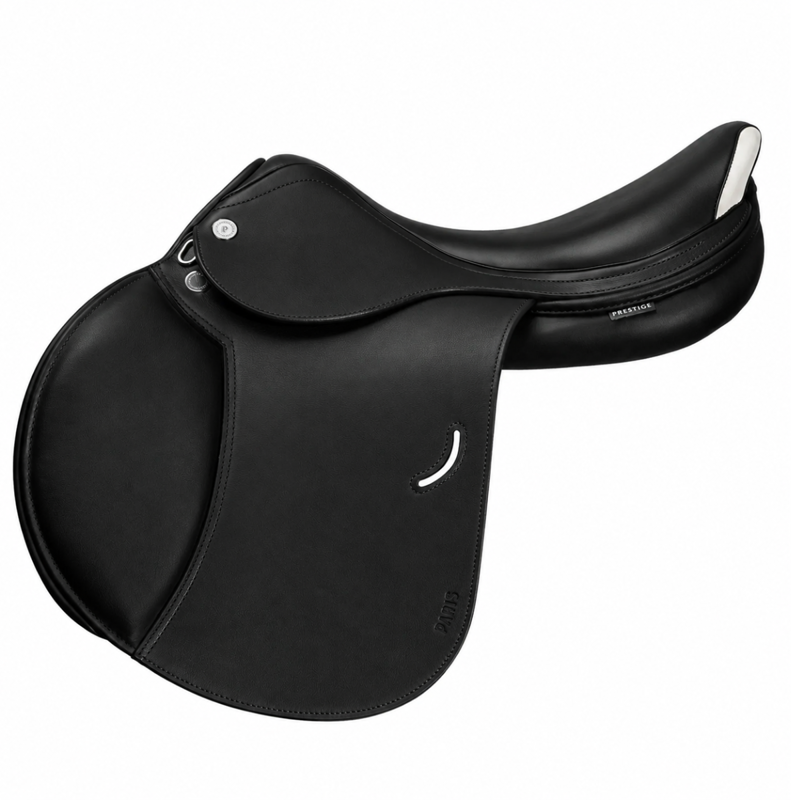 Prestige Paris Double Flap Jump Saddle - Black - 18 inch 34