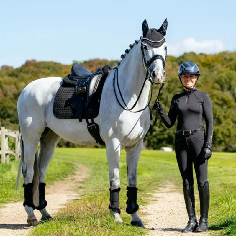 LeMieux Suede Dressage Square - Black-1