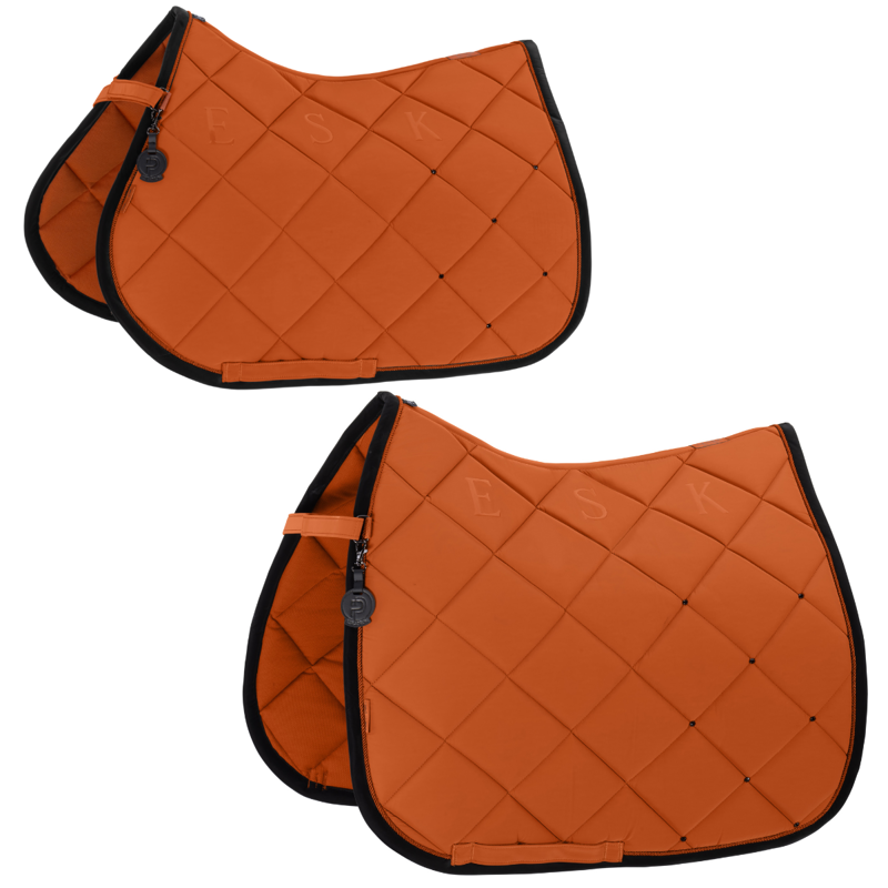 Eskadron Silk Contrast Diamond Saddlecloth Platinum SS26 - Amber