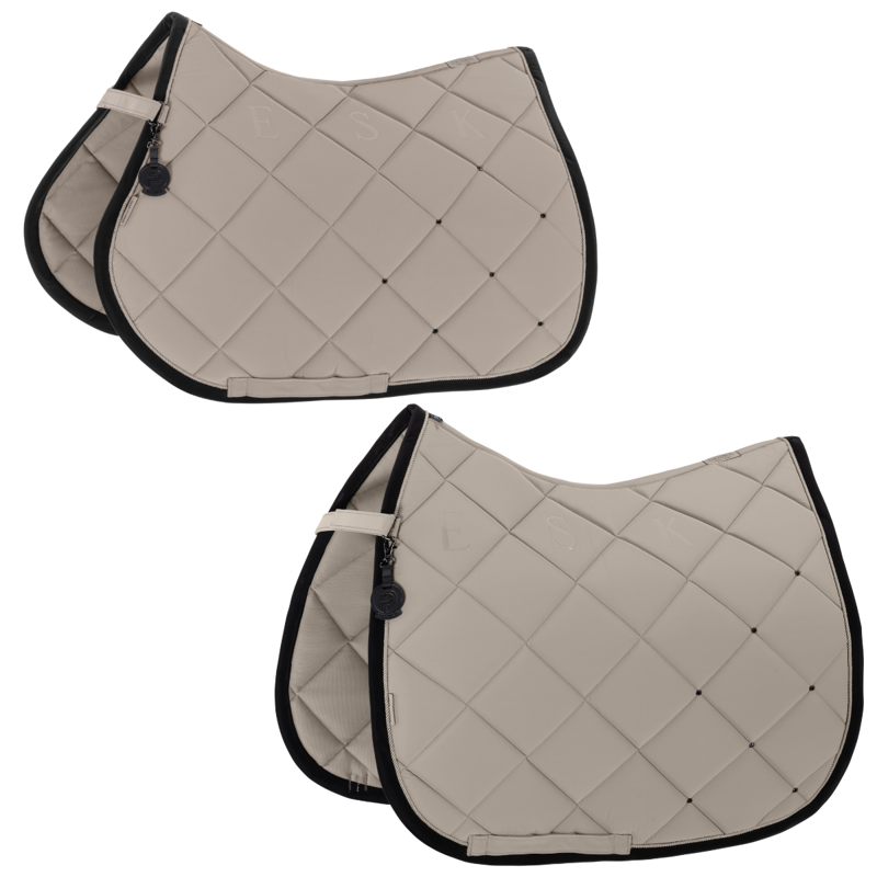 Eskadron Silk Contrast Diamond Saddlecloth Platinum SS26 - Pale Grey
