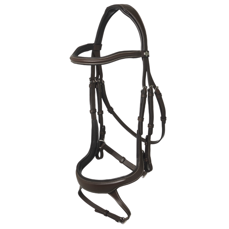 LeMieux Arika Split Noseband Bridle - Brown/Silver