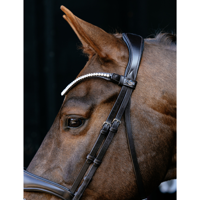 LeMieux Kudos Anatomic Dressage Bridle - Brown-2
