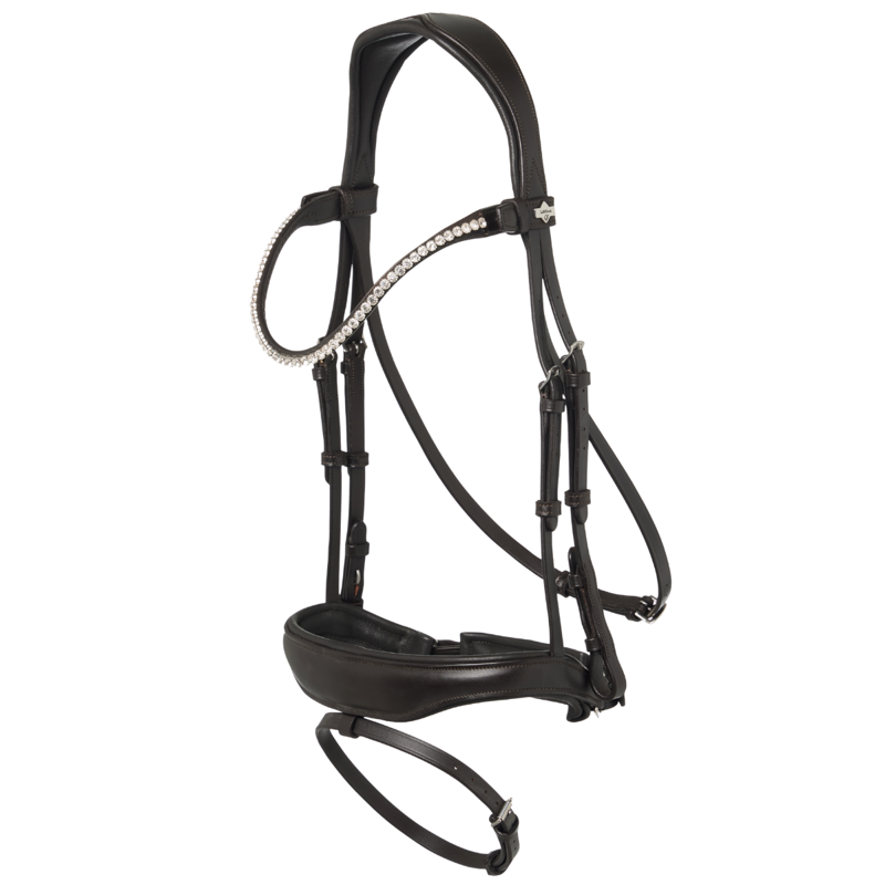 LeMieux Kudos Anatomic Dressage Bridle - Brown