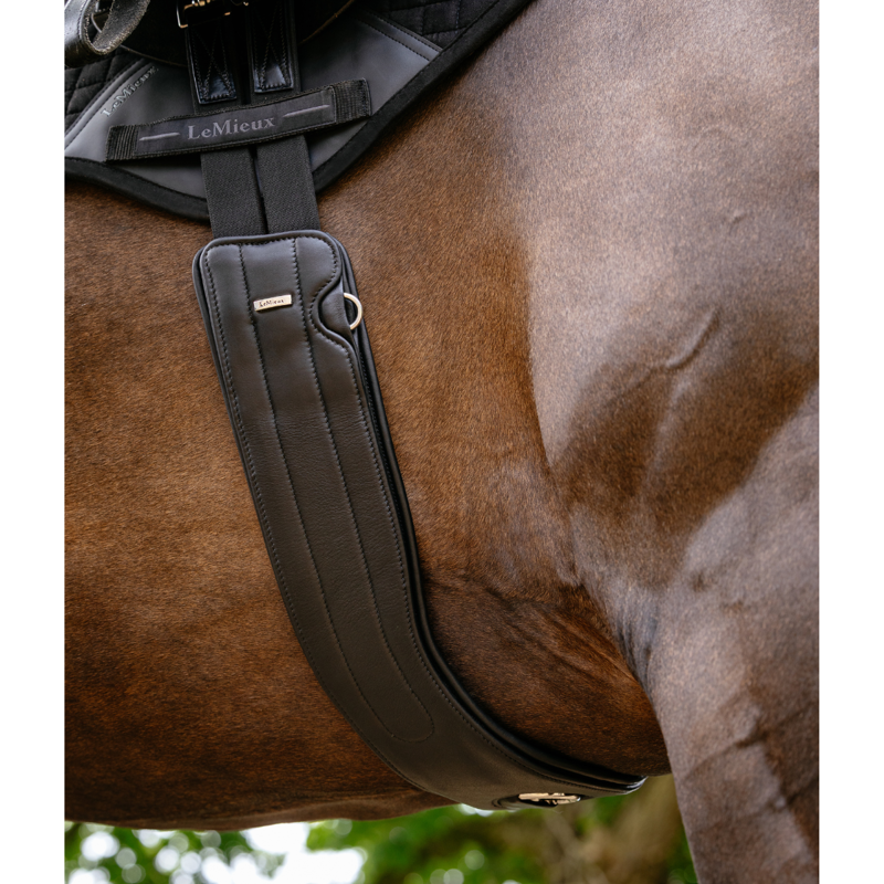 LeMieux Hunter Girth with Detachable Non-Slip Liner - Black-2