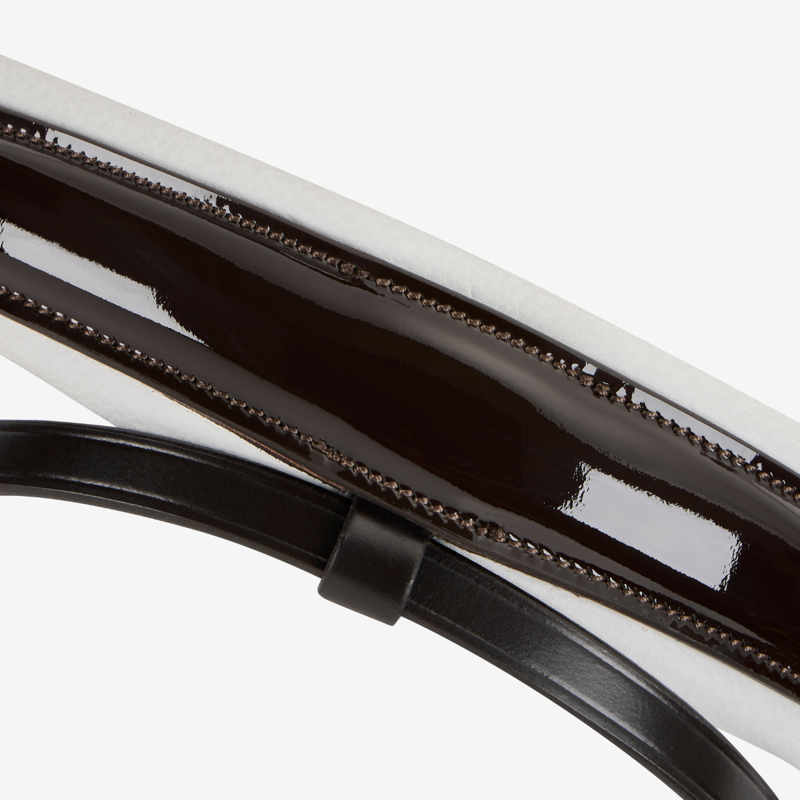 Lemieux Kudos Rolled Patent Noseband - Brown/White-1