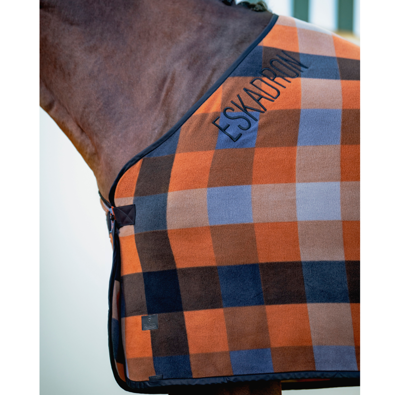 Eskadron Fleece Check Sweat Rug Platinum SS26 - Black/Pale/Amber-1