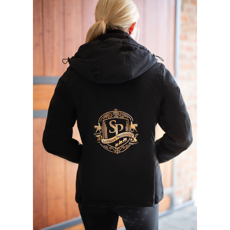 Supreme Products Ladies Active Show Rider Waterproof Jacket - Black/Gold-3