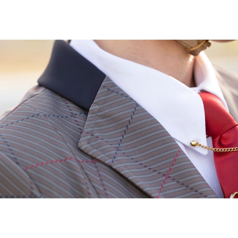 Supreme Products Ladies Champion Show Rider Tweed Jacket - Blue/Red Check-2
