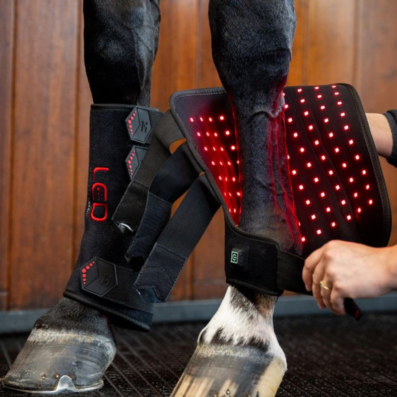 Horseware LED Red Light Therapy Leg Wraps Pair - Black/Black-3