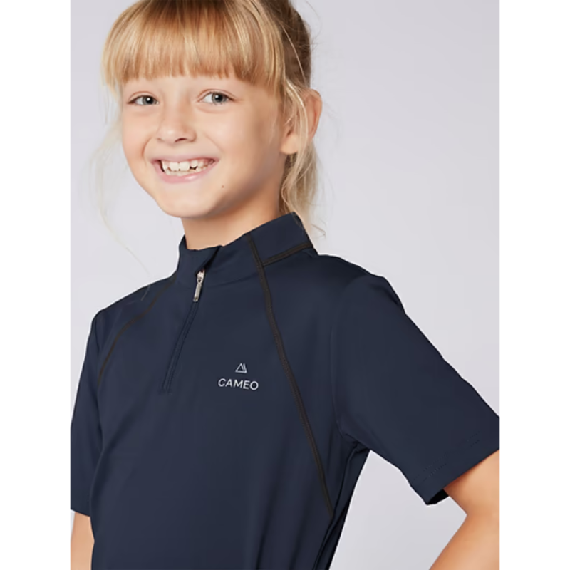 Cameo Junior Core Short Sleeve Base Layer - Navy-1