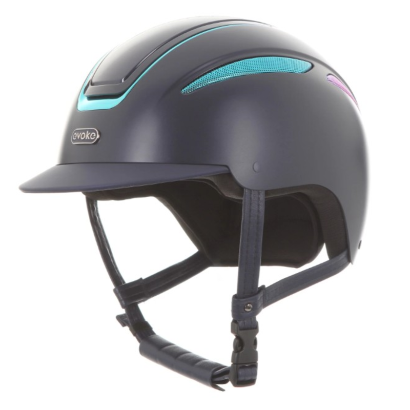 Evoke Callisto Classic Peak Galaxy 25 Riding Hat - Navy Limited Edition