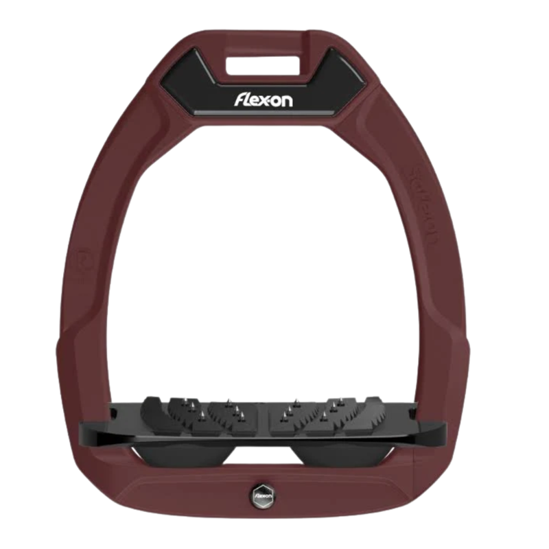 Flex-On Safe-On Inclined Ultra-Grip Stirrups - Bordeaux/Black/Bordeaux