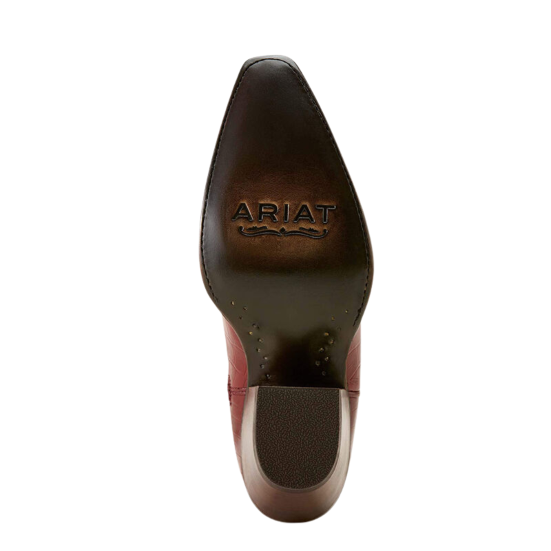 Ariat Women's Casanova Western Boot - Luxe Dubonnet Croc Print-2