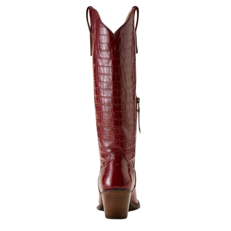 Ariat Women's Casanova Western Boot - Luxe Dubonnet Croc Print-3