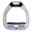 Flex-On Safe-On Junior Inclined Grip Stirrup - Grey/Grey/Fresh Lila