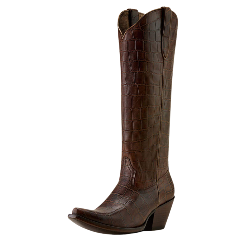Ariat Women's Casanova Western Boot - Luxe Espresso Croc Print