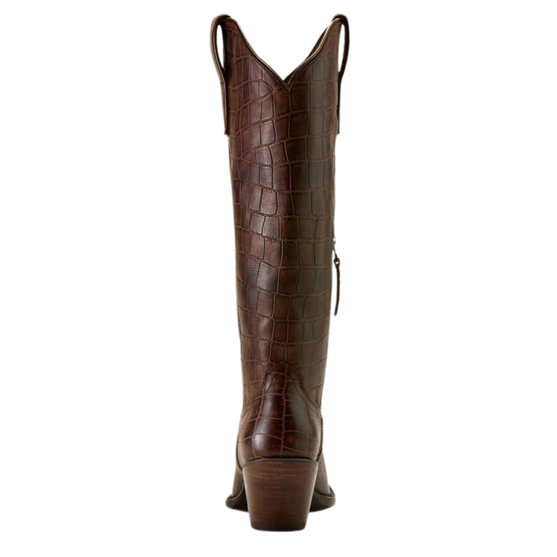 Ariat Women's Casanova Western Boot - Luxe Espresso Croc Print-3