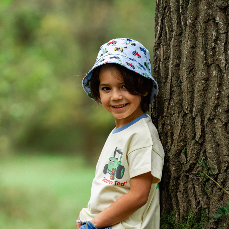 Tractor Ted Bucket Hat - Blue-1