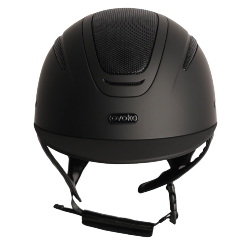 Evoke Elara Classic Peak Riding Hat - Midnight Black Matt-1