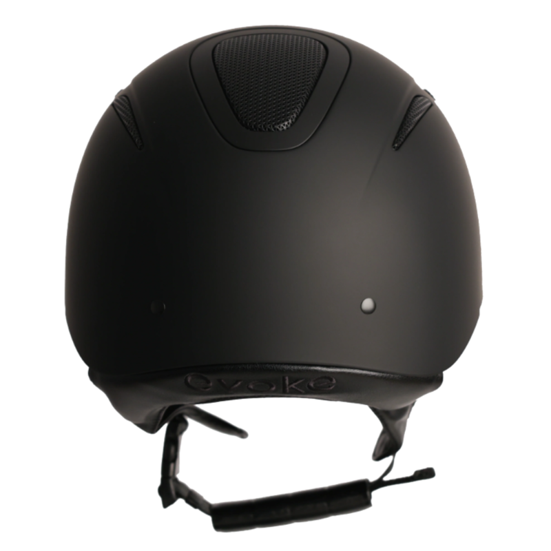 Evoke Elara Classic Peak Riding Hat - Midnight Black Matt-3
