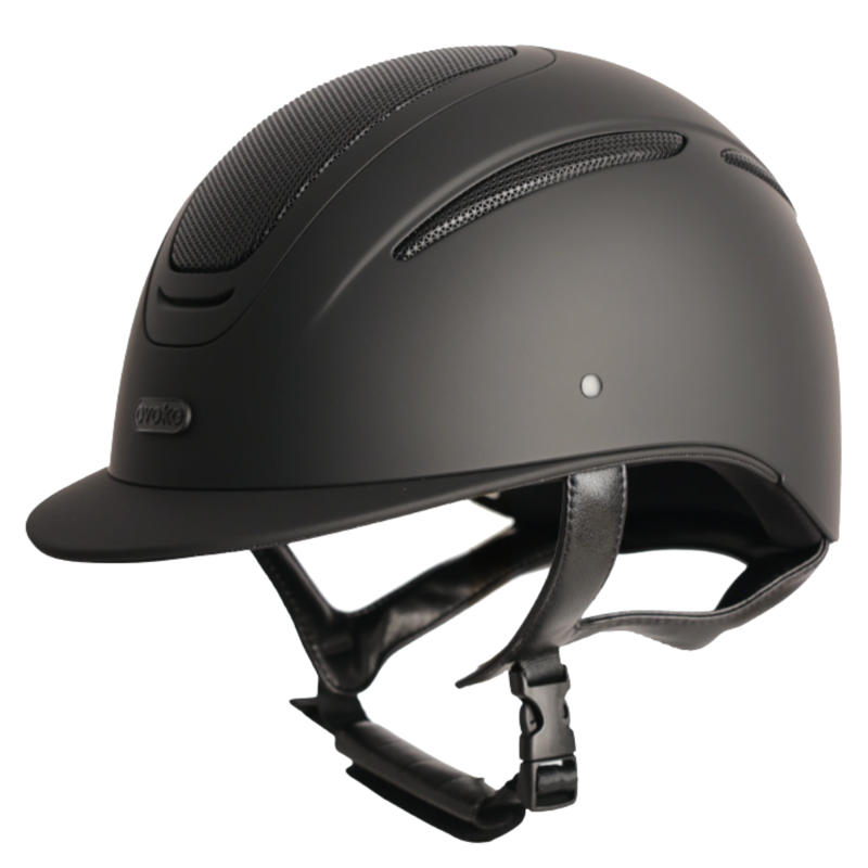 Evoke Elara Classic Peak Riding Hat - Midnight Black Matt