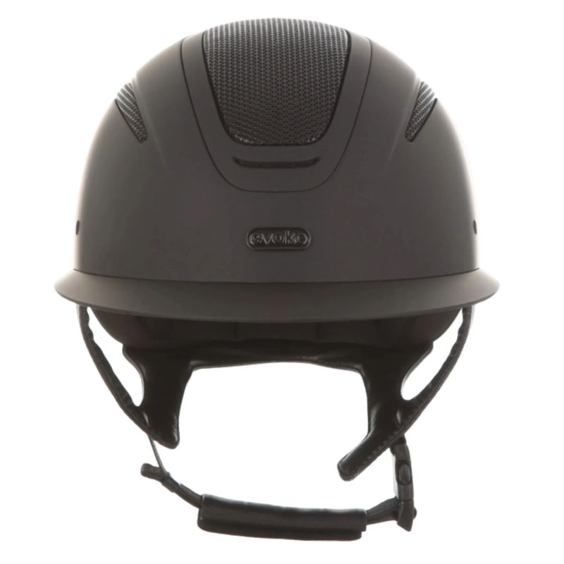 Evoke Elara Wide Peak Riding Hat - Midnight Black Matt-1