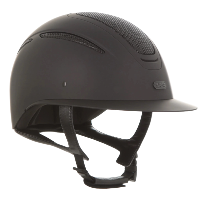Evoke Elara Wide Peak Riding Hat - Midnight Black Matt-2
